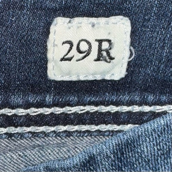 BKE Women’s 29R Bootcut “Sabrina” Dark Wash W/ Fading Stitched Pockets Low Rise - Picture 8 of 9